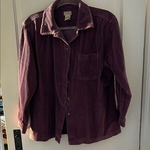 L.L. Bean Plum Corduroy Shirt